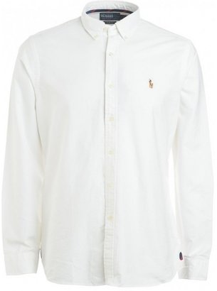 Polo Ralph Lauren Label Shirt, White Slim Fit, Oxford Shirt