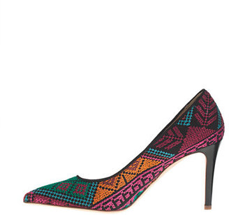 J.Crew Collection Everly cross-stitch pumps