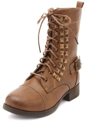 Charlotte Russe Studded Lace-Up Combat Boot