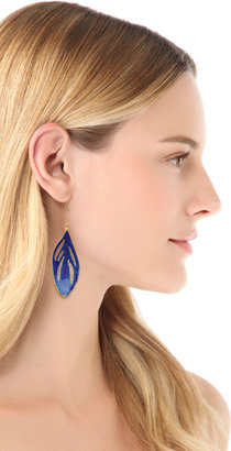 Aurélie Bidermann 18k Gold Genuine Feather Earrings