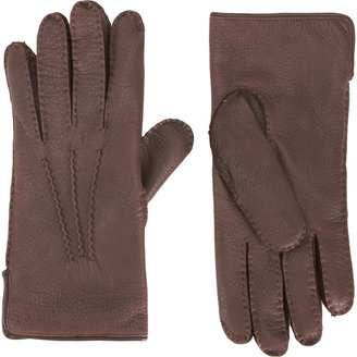 Barneys New York Deerskin Leather Gloves