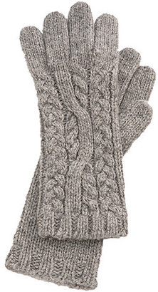 Brooks Brothers Camel Hair Cable Knit Gloves