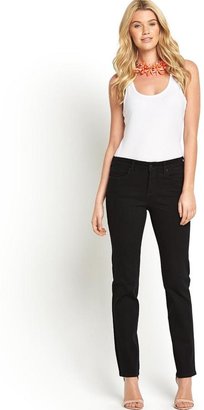 NYDJ High Waisted Straight Leg Slimming Jeans - Black