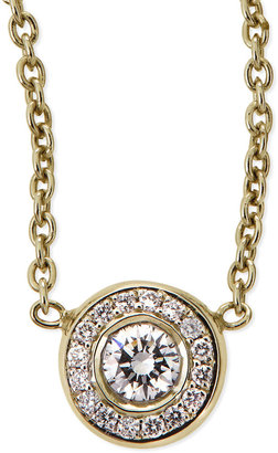 Roberto Coin 18k Yellow Gold Pave Diamond Pendant Necklace