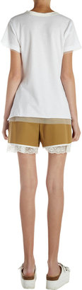 Sacai Lace-underlay Twill Shorts