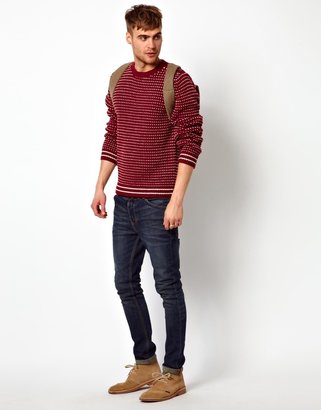 Voi Jeans Jumper With Faux Leather Patches