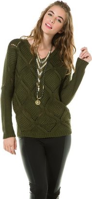 BB Dakota Cody Oversize Cable Sweater