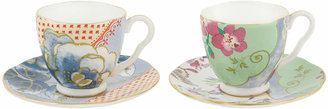 Wedgwood Butterfly Bloom Espresso Cup and Saucer - Set of 2