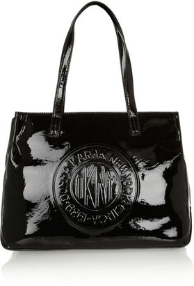 DKNY Patent-leather tote