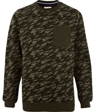 Humör Khaki camo print sweatshirt