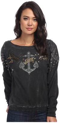 Affliction Anchors Away Long Sleeve Boat Neck Pullover