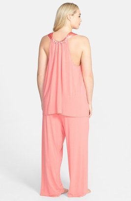 Midnight by Carole Hochman 'Luxurious' Satin Trim Pajamas (Plus Size)