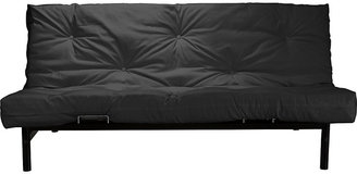 ColourMatch Clive Futon Sofa Bed with Mattress - Jet Black.