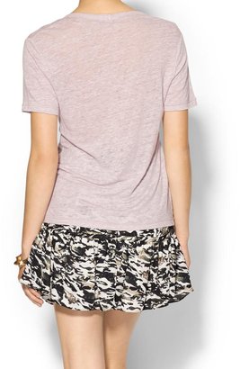 Monrow Linen Jersey Cropped Tee