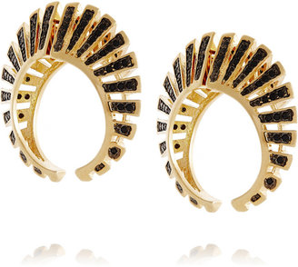 Noir Kimberley gold-plated crystal earrings