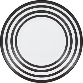 J.L. Coquet Hemisphere Vinyl Stripe Dinner Plate-Black