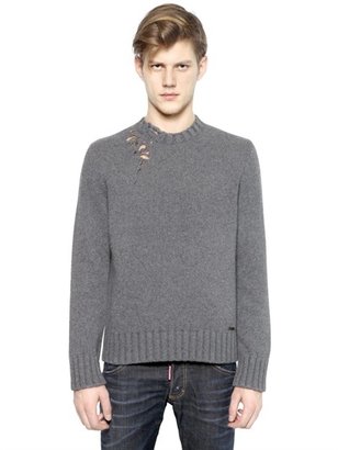 DSquared 1090 Dsquared2 - Destroyed Wool And Cashmere Sweater