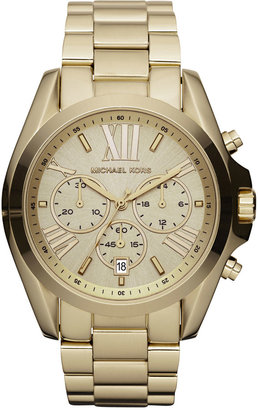 Michael Kors Mid-Size Bradshaw Chronograph Watch, Golden