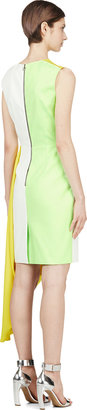 Roksanda Ilincic Yellow Draped Colorblock Layton Dress