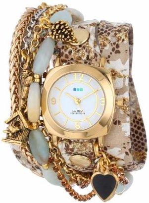 La Mer Collection's Women's LMMULTI1010 Algonquin Charms Wrap Watch