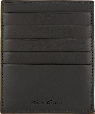 Rick Owens Black Leather Card Holder