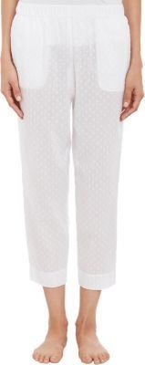 Castle & Hammock Dot-Pattern Dobby-Knit Cropped Pajama Pants