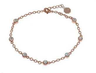 Swarovski Crystalline Rose gold crystal stations bracelet