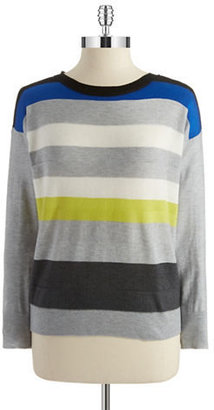 Vince Camuto Petite Colorblock Pullover Sweater
