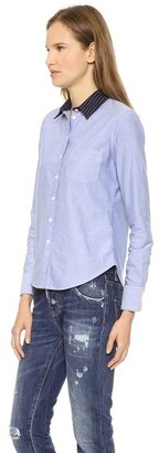 Band Of Outsiders Oxford Easy Shirt with Contrast Collar