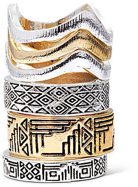 Arizona Two-Tone Stackable 6-pc. Ring Set