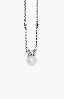 Lagos 'Luna' Diamond & Pearl Pendant Necklace