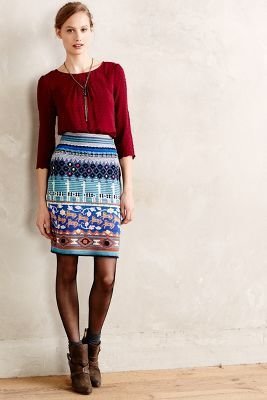 Monogram Llama Line Sweater Skirt