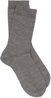Falke Light Grey Merino Ankle Socks
