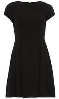 Dorothy Perkins Womens Black Crepe Fit and Flare Dress- Black