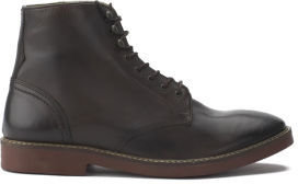 Hudson H by Men's McAllister Leather Derby Lace Up Boots Brown