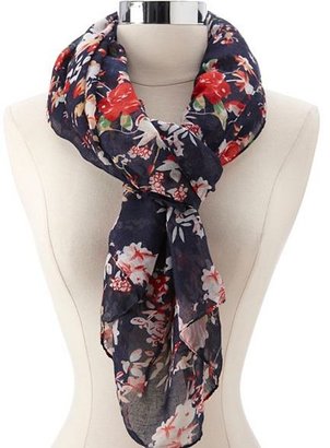 Charlotte Russe Floral Print Wrap Scarf