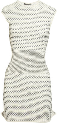 Alexander McQueen Textured stretch-knit mini dress