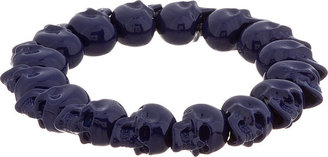 Alexander McQueen Blue Skull Bead Bracelet