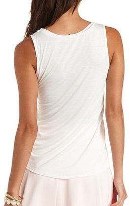 Charlotte Russe Embellished Hamsa Hand Graphic Muscle Tee