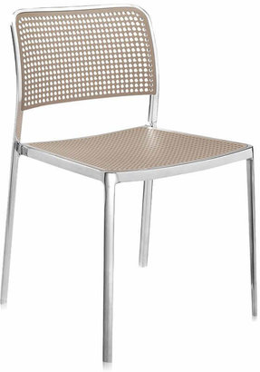 Kartell Audrey Shiny Chair - Aluminium/Sand