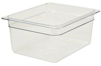 Cambro Camwear Food Pan, Plastic, 1/2 Size, 6'' Deep, Polycarbonate, Clear, Nsf (6 Pieces/Unit)