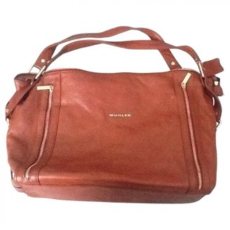 Thierry Mugler Brown Leather Handbag