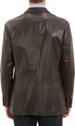 Giorgio Armani Leather Two-Button Sportcoat