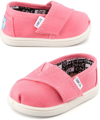 Toms Classic Canvas Slip-On, Pink, Tiny