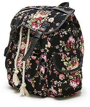 LA Hearts Floral Rucksack Backpack