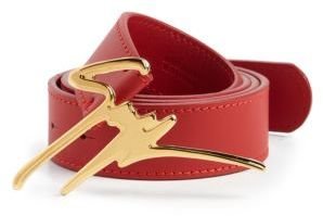 Giuseppe Zanotti Leather Logo Buckle Belt