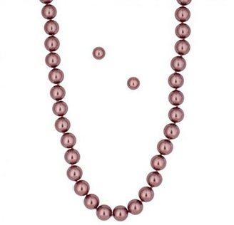 Betty Jackson Designer heather pearl necklace and stud earring set