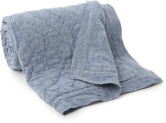 Lexington Quilted Linen Bedspread - 160x240cm - Blue