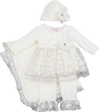 cachcach Twinkle Blooms Baby Hat, Ivory