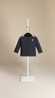 Burberry Long Sleeve Check Detail T-shirt
